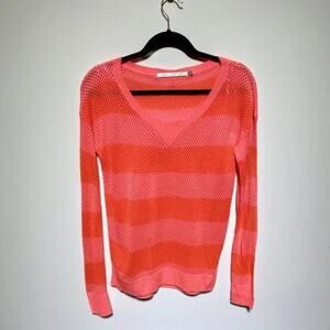 Lorna Jane Womens Pink‎ & Red Knit Jersey Sweater Size XS